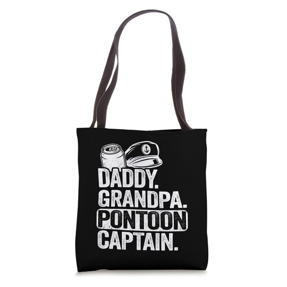 Lake Life Daddy Boating Dad Father Husband Pontoon Captain Tote Bag >:( - Picture 1 of 4